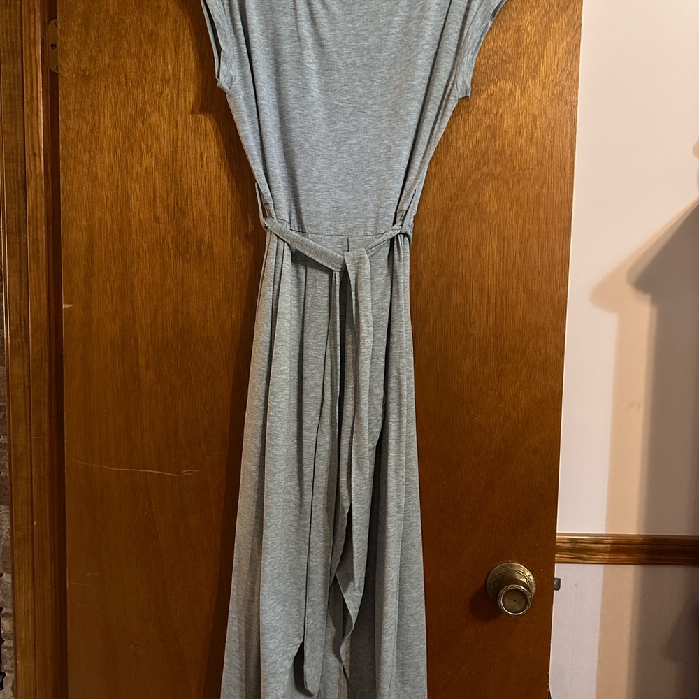 Elegant Gray Maxi Dress